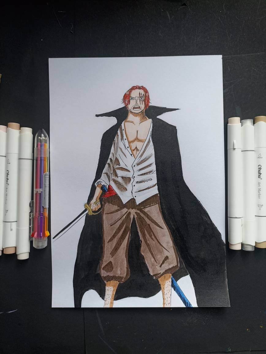 Drawing: Monkey D. Ruffy/Luffy Gear 2 One Piece with Ohuhu markers