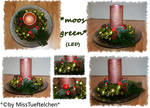 moos green Christmas arrangement