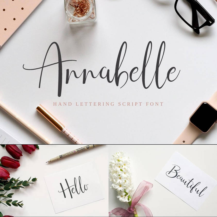 Annabelle Hand Lettering Script Font by khamishrind on DeviantArt