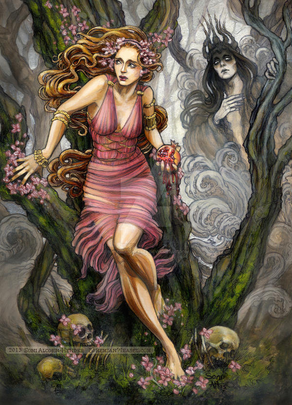 Persephone and Hades by BohemianWeasel