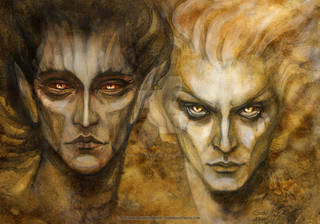 Melkor and Sauron by BohemianWeasel on DeviantArt