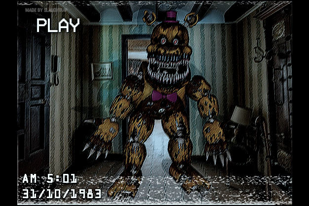 Nightmare FredBear concept art timelapse #fnaf #garvey #springtrap #ho, fredbear vhs