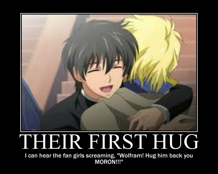 Yuuri + Wolfram's FIRST HUG! [kyo kara maoh ]