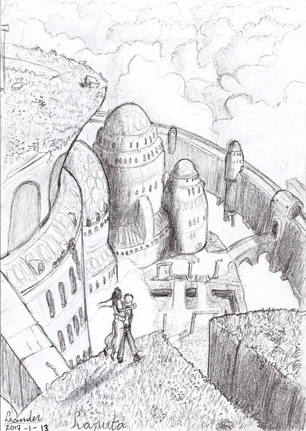 Arrival At Laputa The Castle In The Sky By Kedrednael On