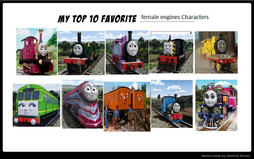 Engine Character my top 10 Favorite female engines Characters by Teaganm on DeviantArt