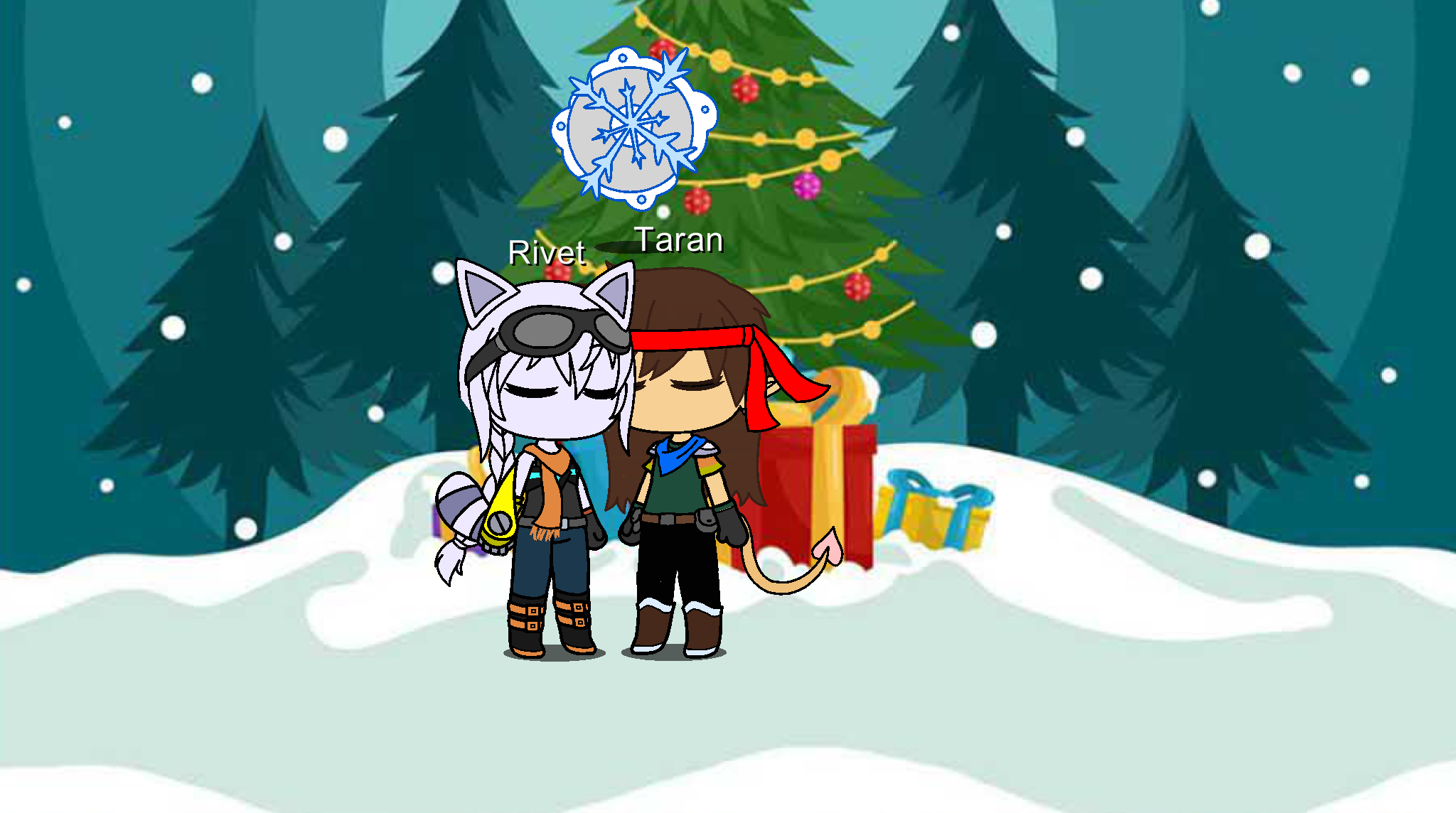 Taran and Rivet Christmas kiss (Gacha club) by Teaganm on DeviantArt
