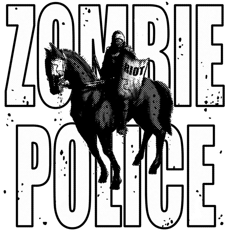 Zombie Riot Police T Shirt