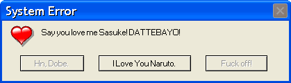 Error Message: Yaoi Style