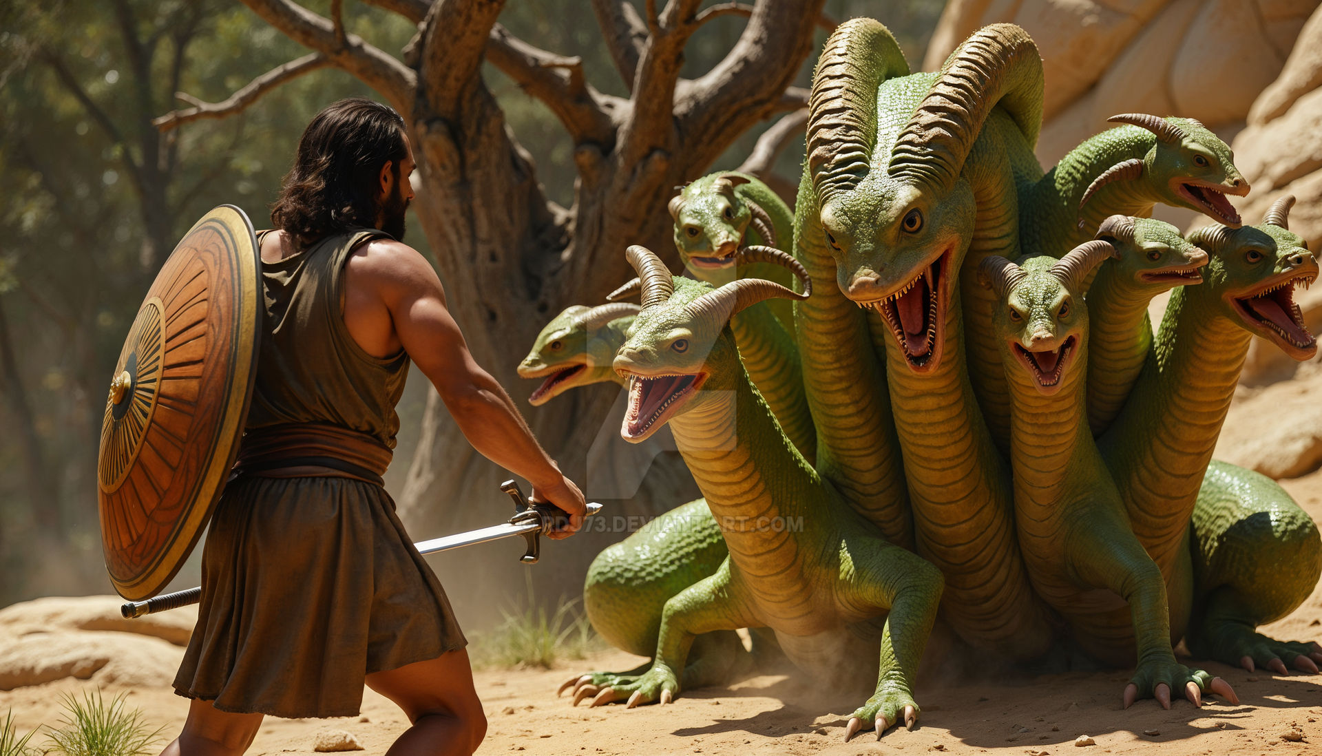 Jason And Argonauts Fights The Hydra By Rdj73 On DeviantArt jason-and-argonauts-fights-the-hydra-by-rdj73-on-deviantart