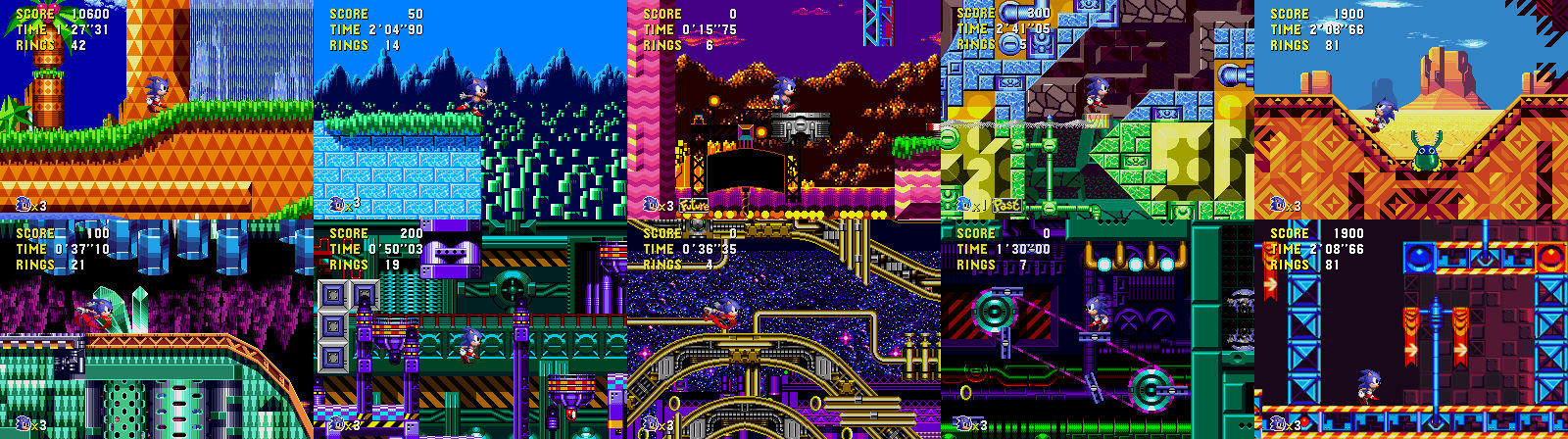 Sonic CD all zones by Ruensor on DeviantArt