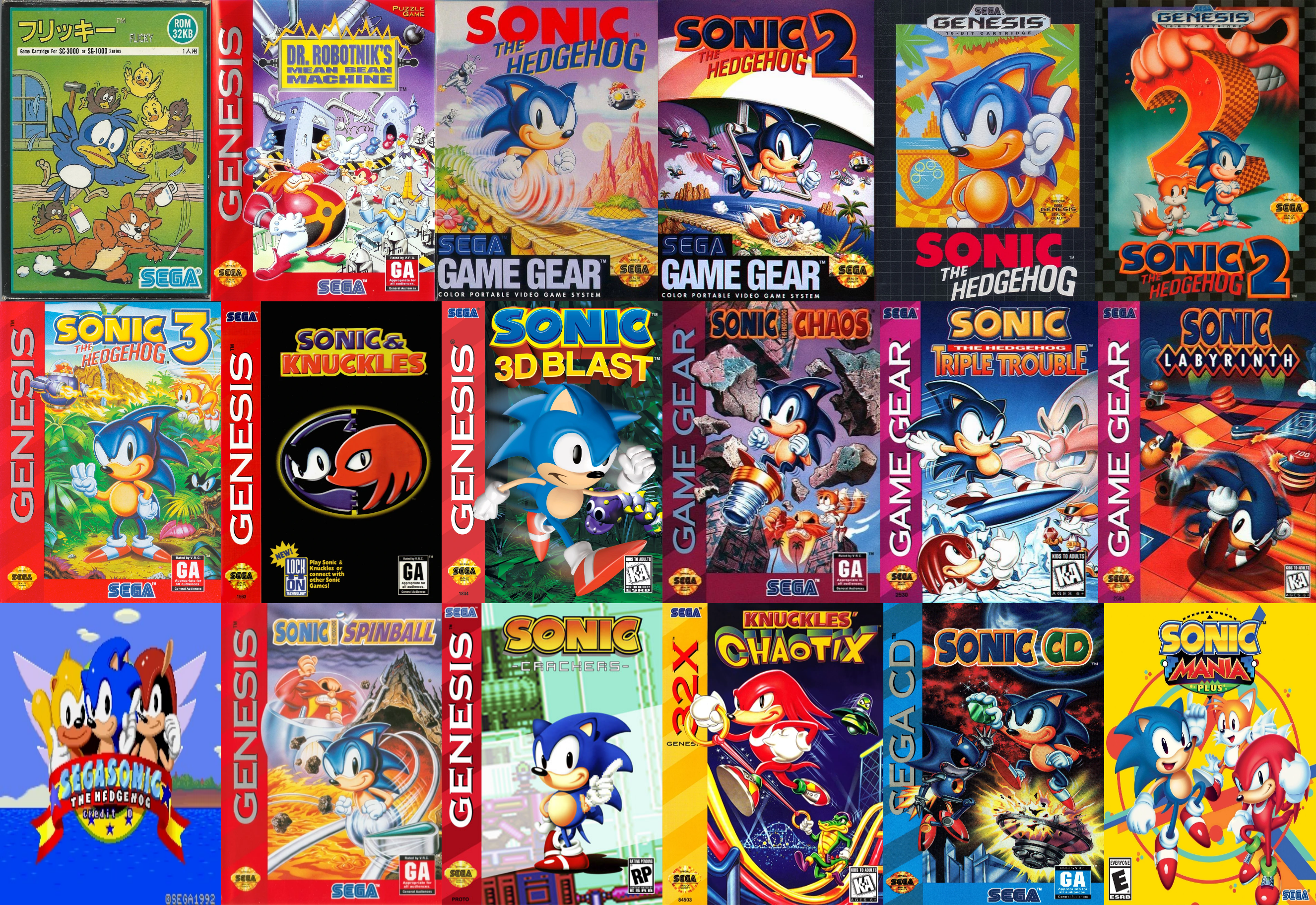 Every Sonic The Hedgehog game ever and in what order to play them