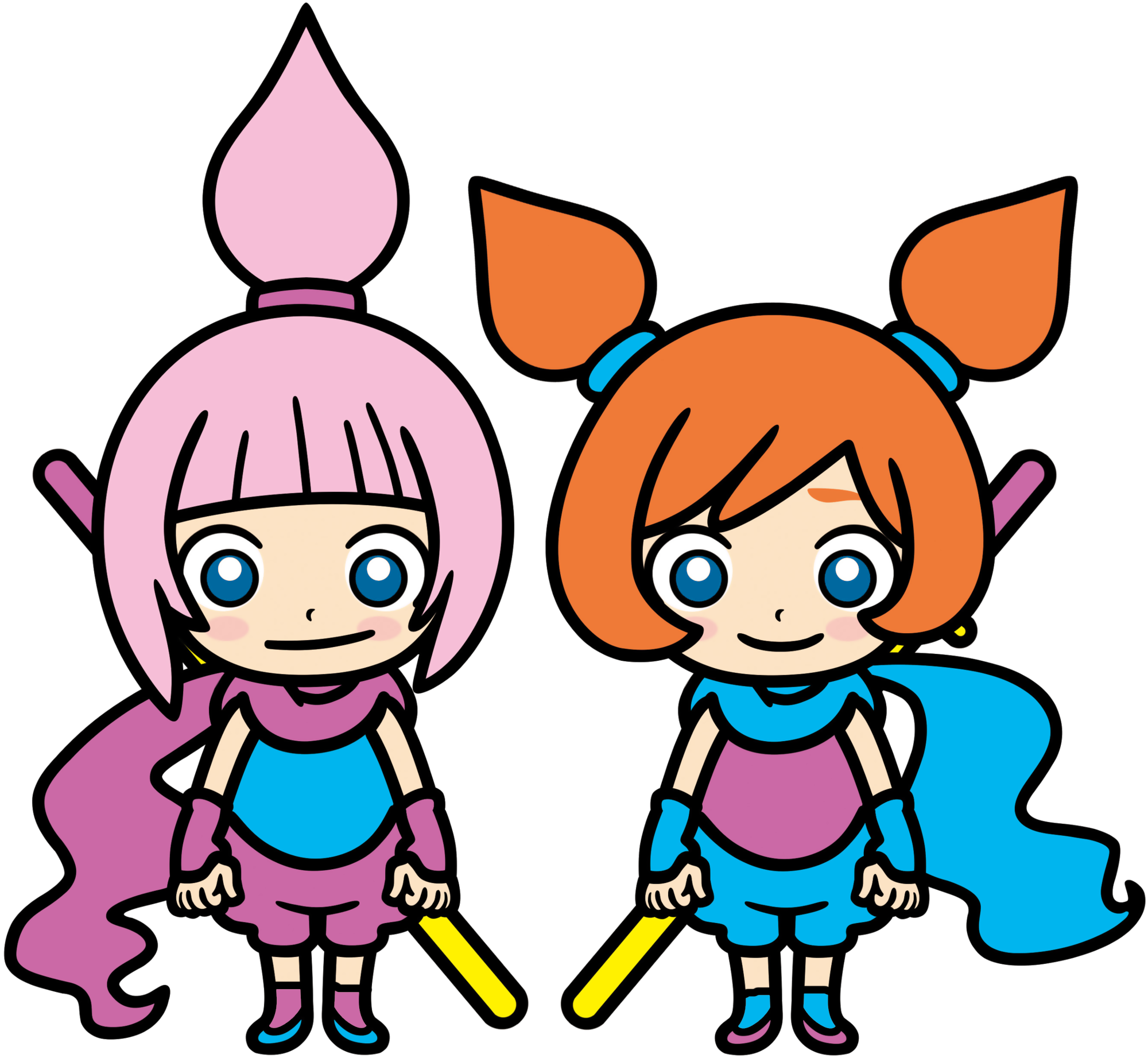 Classic Kat and Ana Warioware gold style by Ruensor on DeviantArt