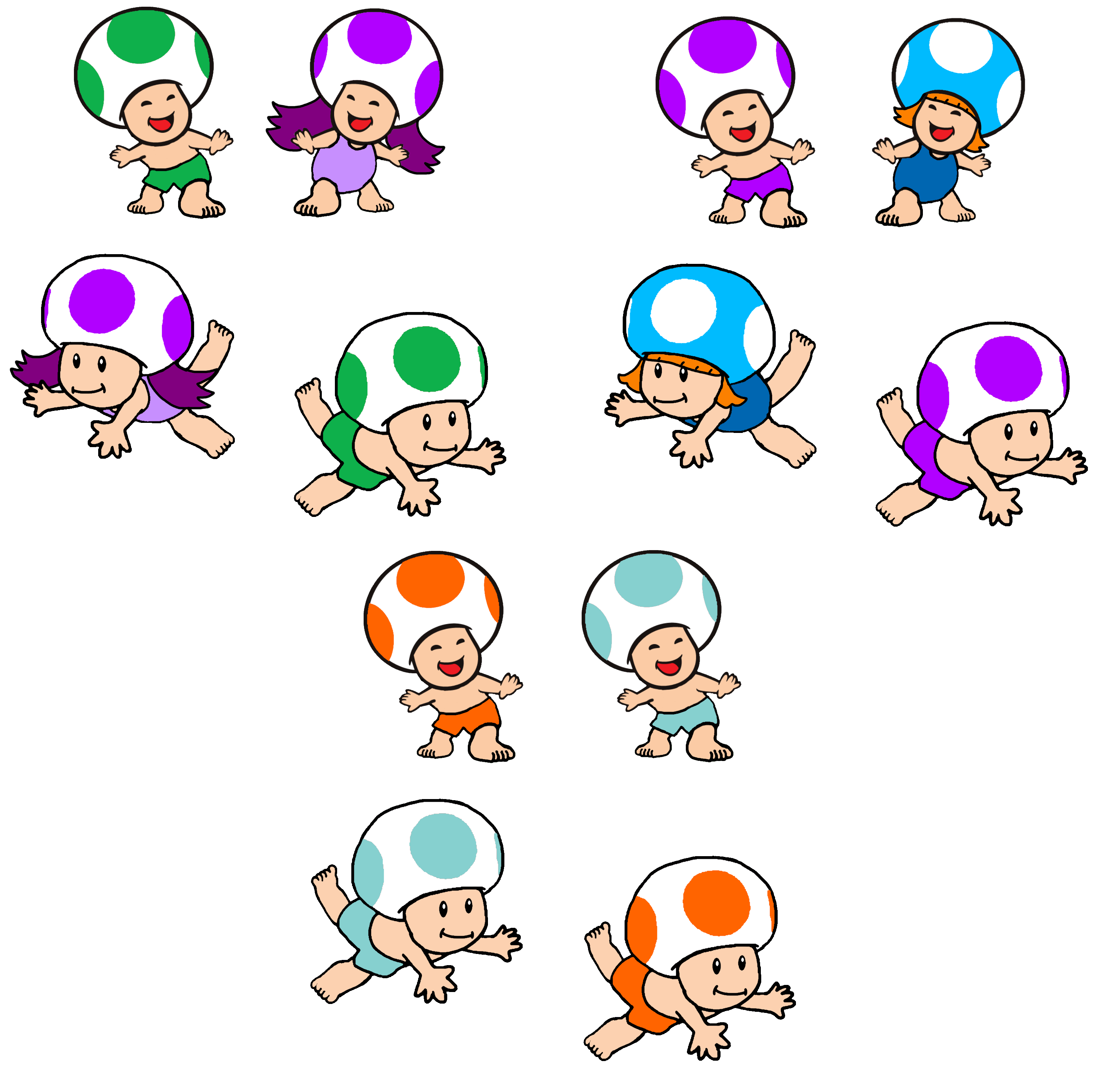 More Toads in swimsuits by Ruensor on DeviantArt