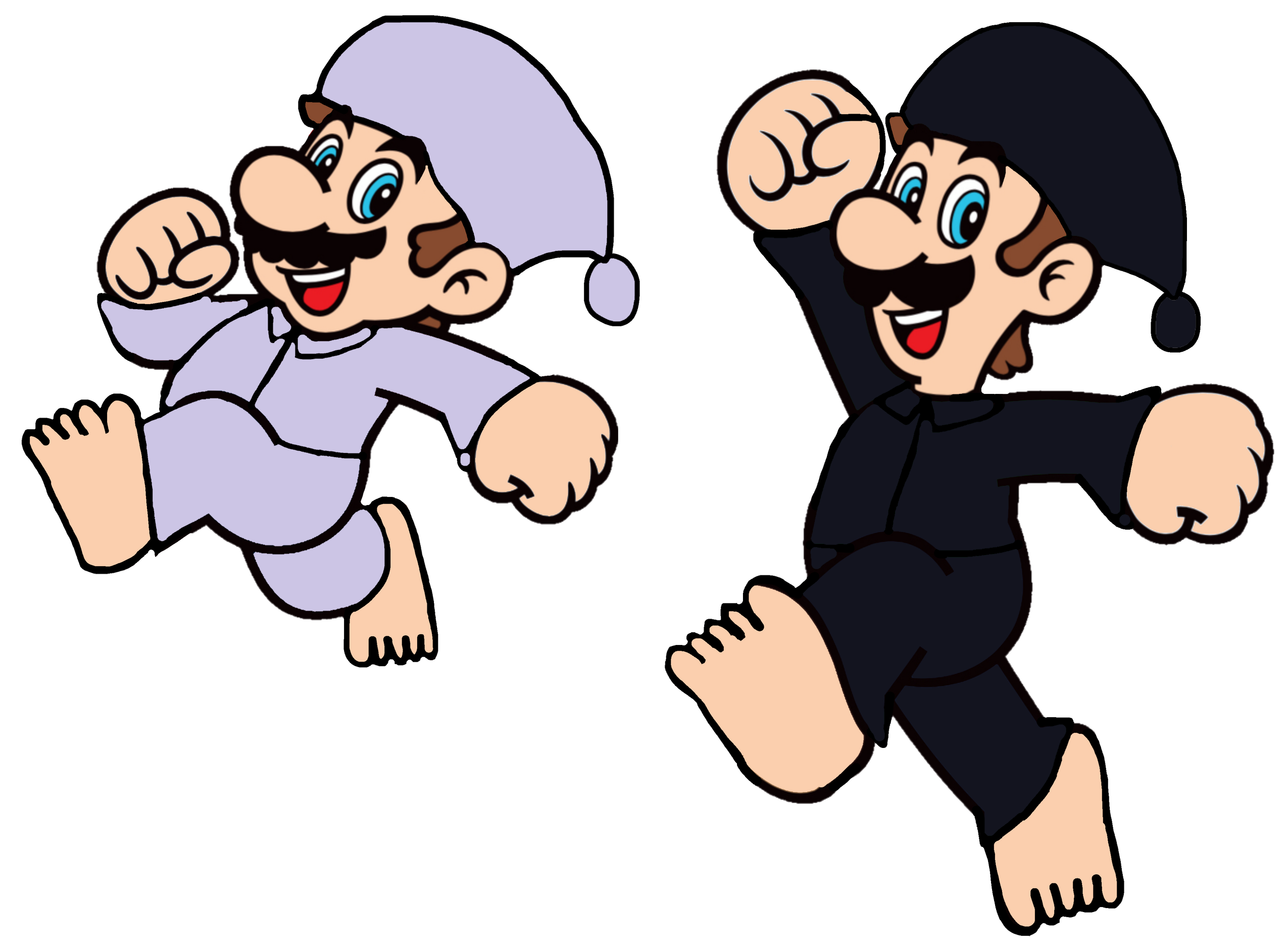 Mario Sleepover Mario and Luigi pajamas super show by Ruensor on DeviantArt