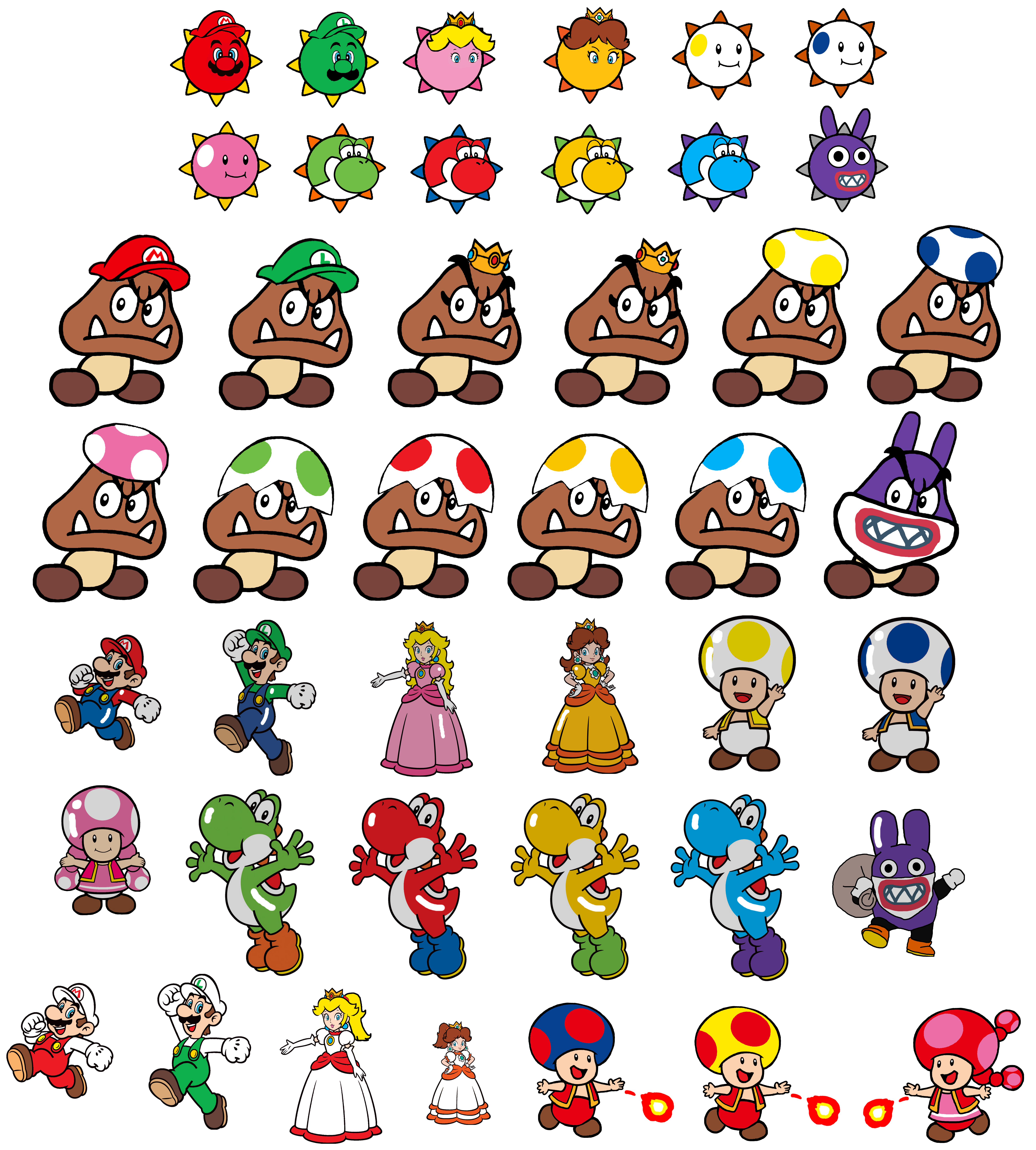 Top 4 cutest Mario characters by TLHandGFFanatic64203 on DeviantArt