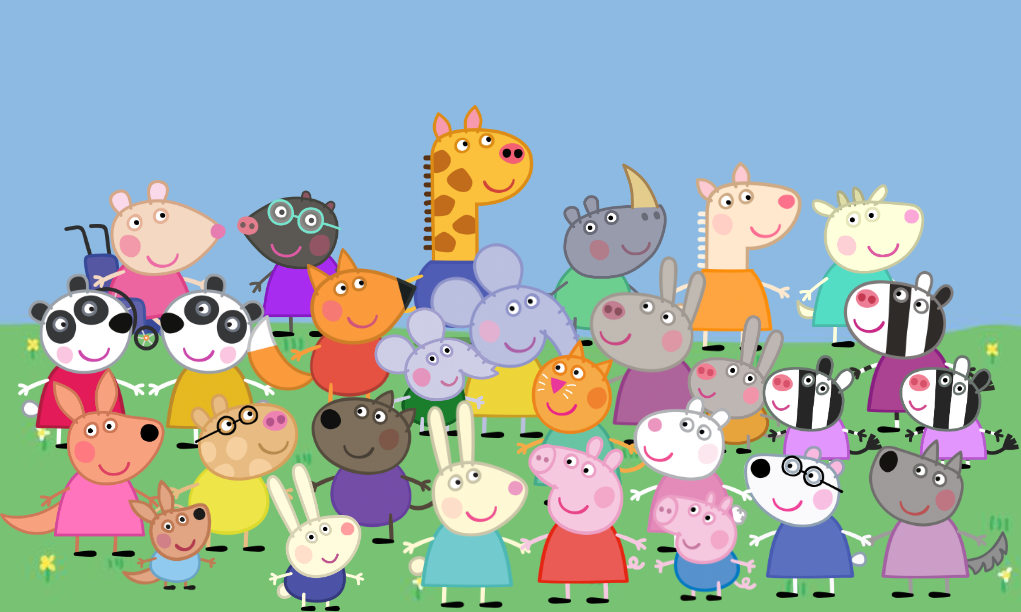 Peppa Pig and friends group photo by Ruensor on DeviantArt