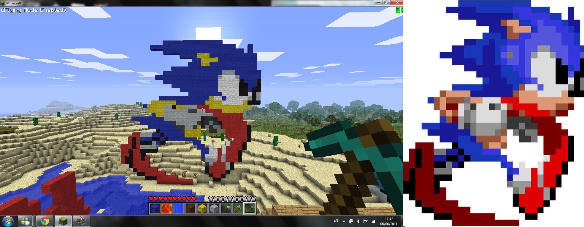 Minecraft Super Sonic.