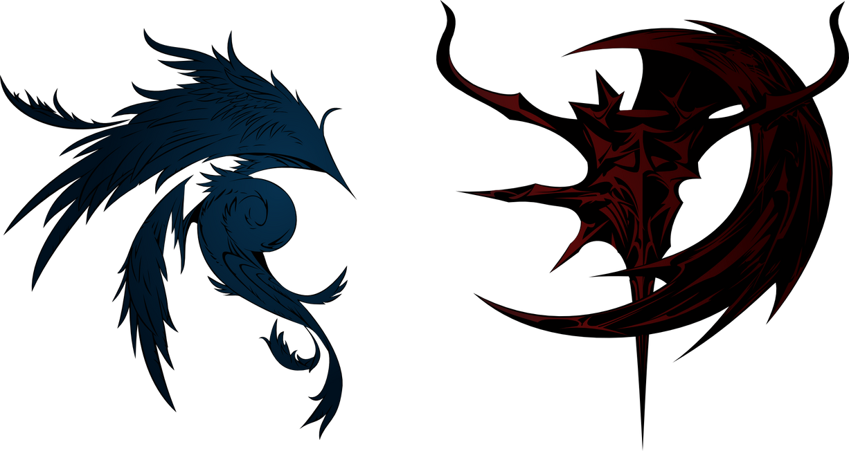 Dissidia Final Fantasy Cosmos and Chaos logos by eldi13 on DeviantArt