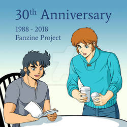 Shin and Shu Enjoying the Fanzine