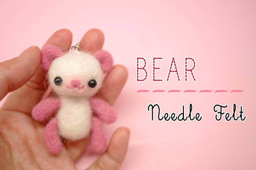 Bear Needle Felted from DAISO