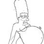 marge simpsons belly bigger