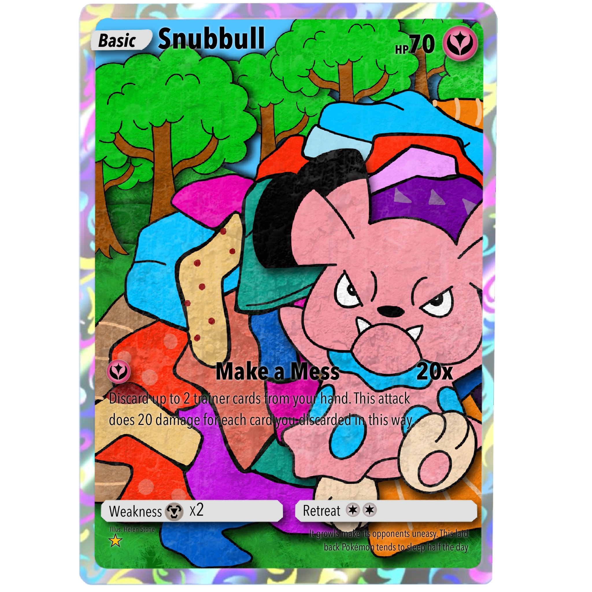 pokemon snubbull card HeartGold SoulSilver Single Common 82/123 Colorless Artist Snubbull - 74/115