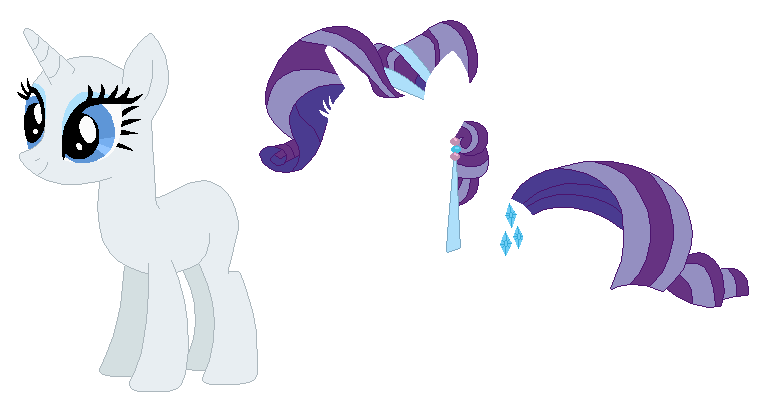 Crystal Pony Rarity Base by SelenaEde