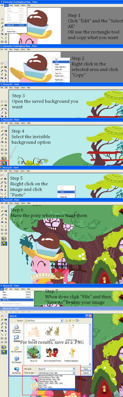 Put on a Background Tutorial by SelenaEde on DeviantArt