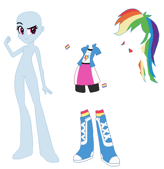 EqG Rainbow Dash Base 01