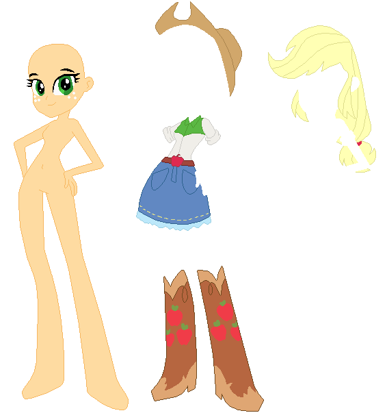 EqG Applejack Base 01 by SelenaEde on DeviantArt