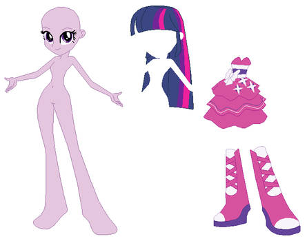 Equestria Girls Twilight Sparkle Prom Base 02 by SelenaEde