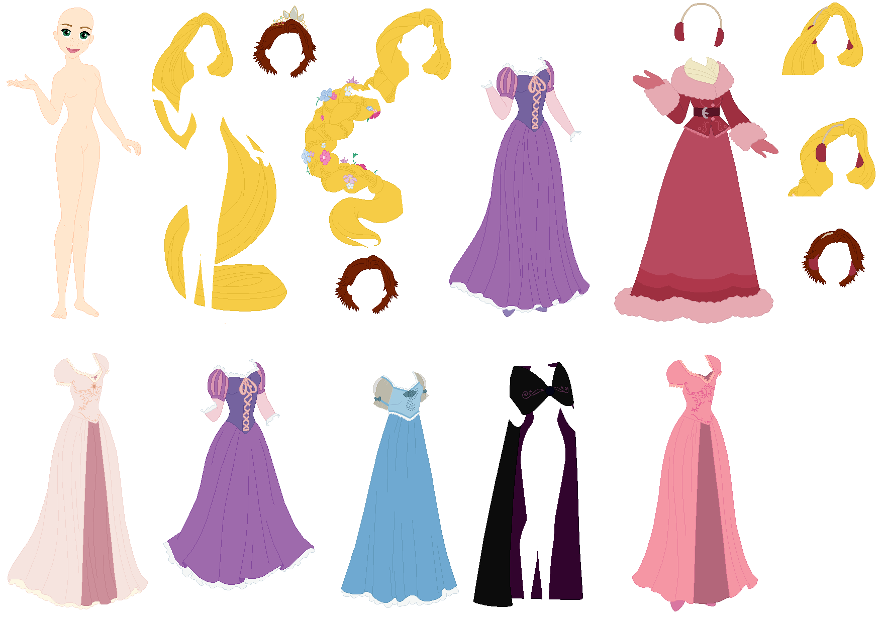 Disney - Rapunzel Base by SelenaEde on DeviantArt