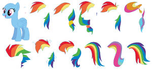 MLP Rainbow Dash Mane Set Base