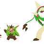 Chespin, Quilladin and Chesnaught Base