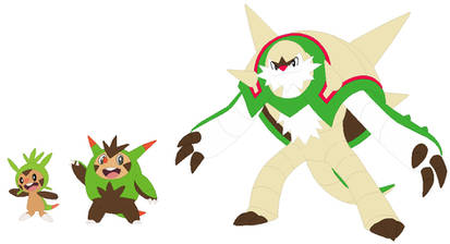 Chespin, Quilladin and Chesnaught Base