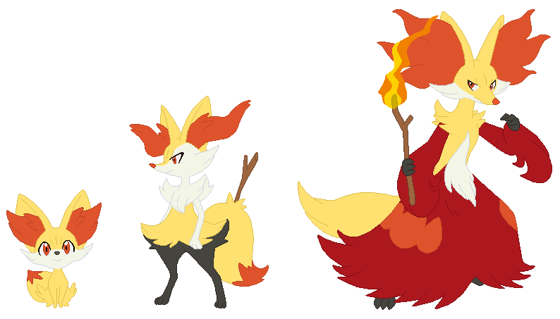 Fennekin, Braixen and Delphox Base