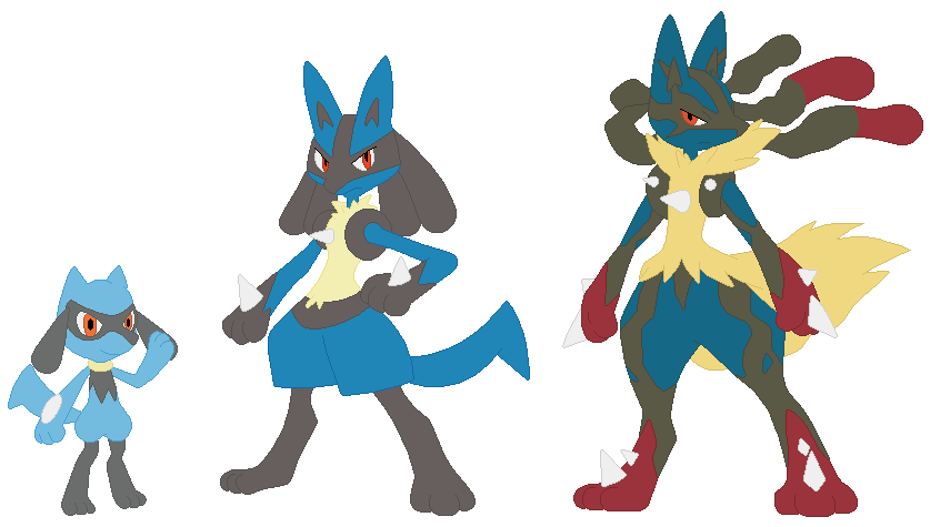 Riolu, Lucario and Mega Lucario Base