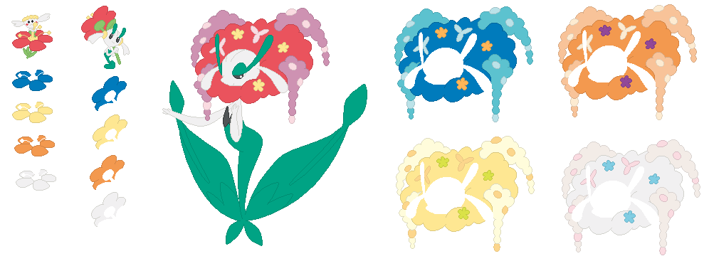 Flabebe, Floette and Florges Base