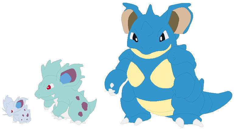 Nidoran, Nidorina and Nidoqueen Base