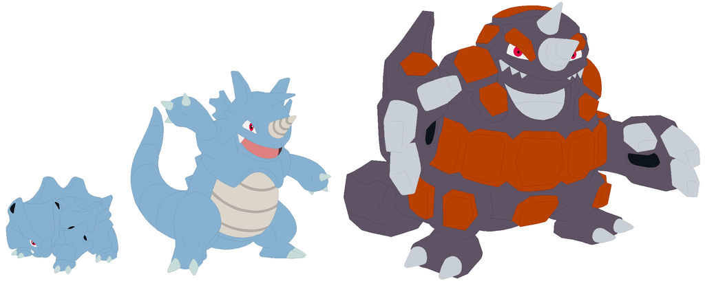 Rhyhorn, Rhydon and Rhyperior Base by SelenaEde on DeviantArt