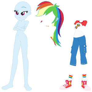 EqG Rainbow Dash Base 13