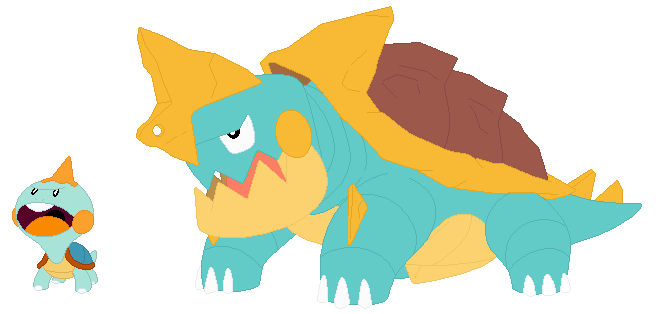 Chewtle and Drednaw Base by SelenaEde on DeviantArt