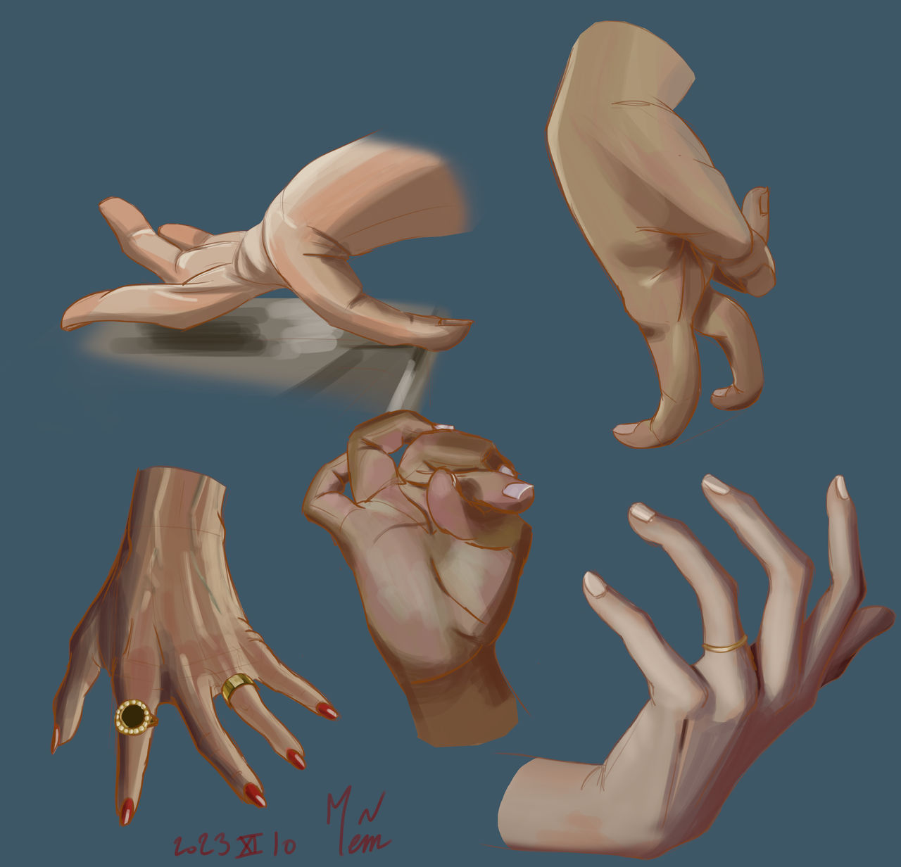 Hand studies 2 by Mlemn on DeviantArt