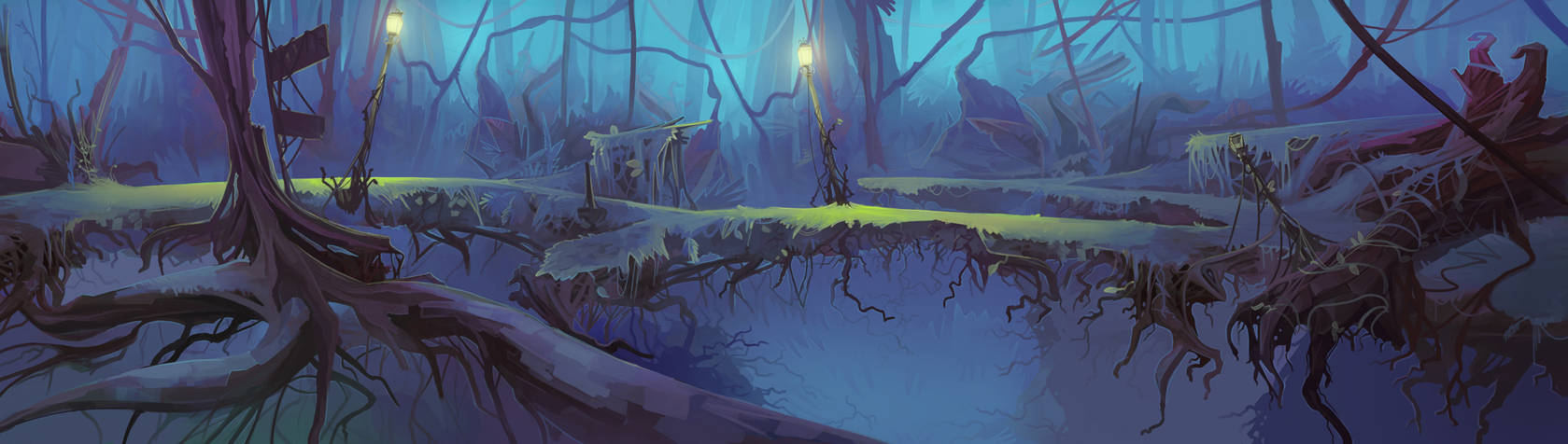 Mysterious Forest Animation BG