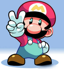 Mario Think Sign Super Mario Doing the peace sign by supersnappy on DeviantArt