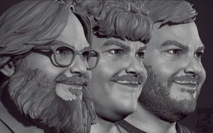 3 shades of Black - Jack Black Likeness Study