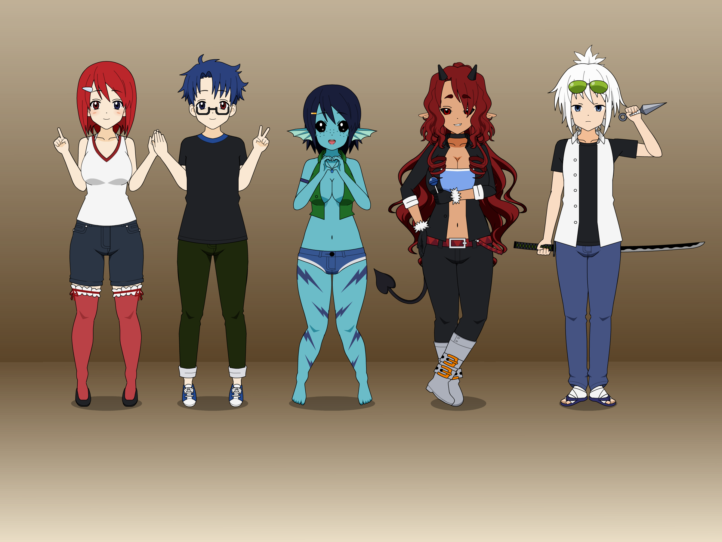 Random OC Group shot #1 by Jarilite