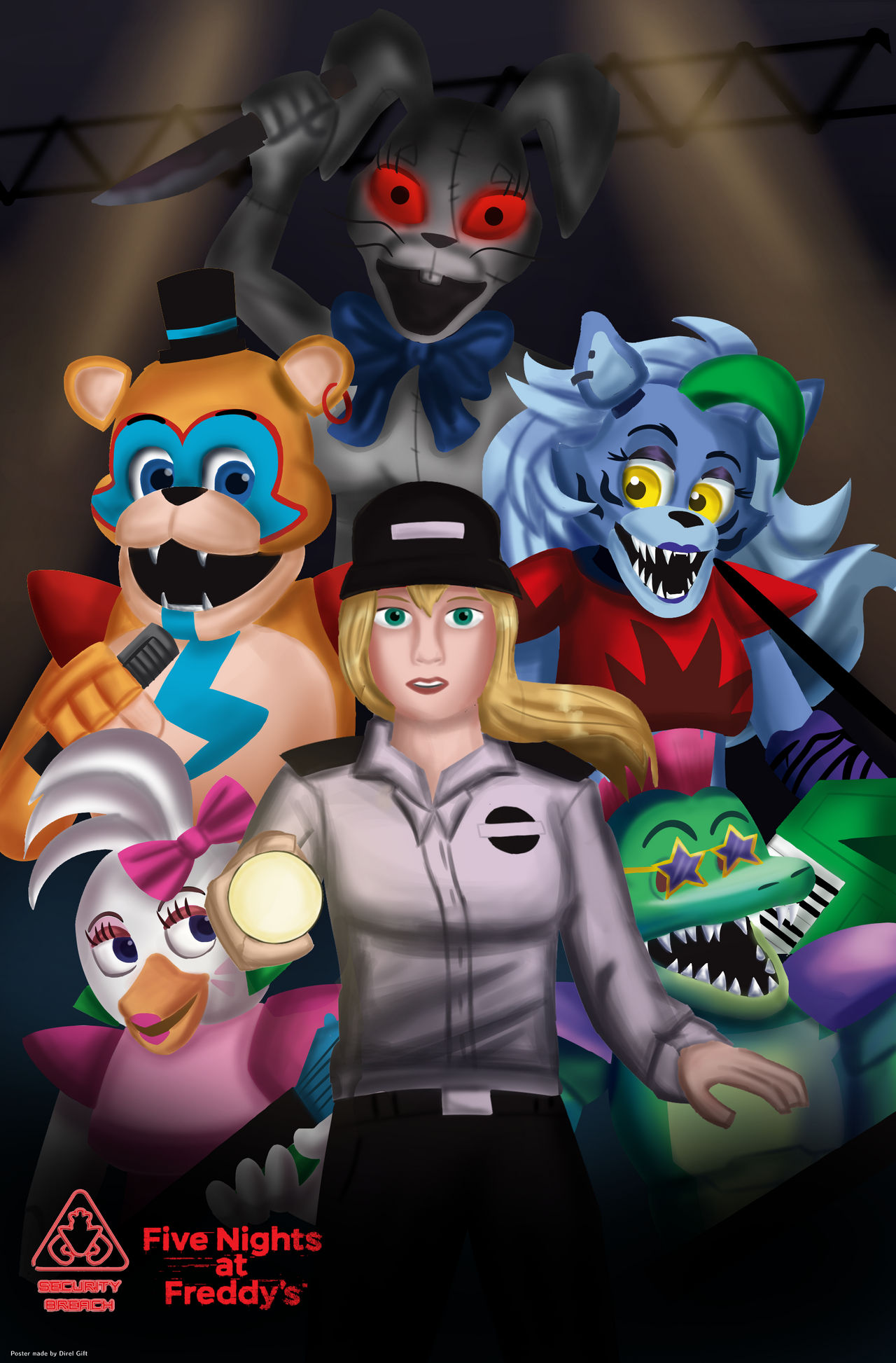 FNAF Security Breach poster (NOT Official) by BlueJiArts on DeviantArt