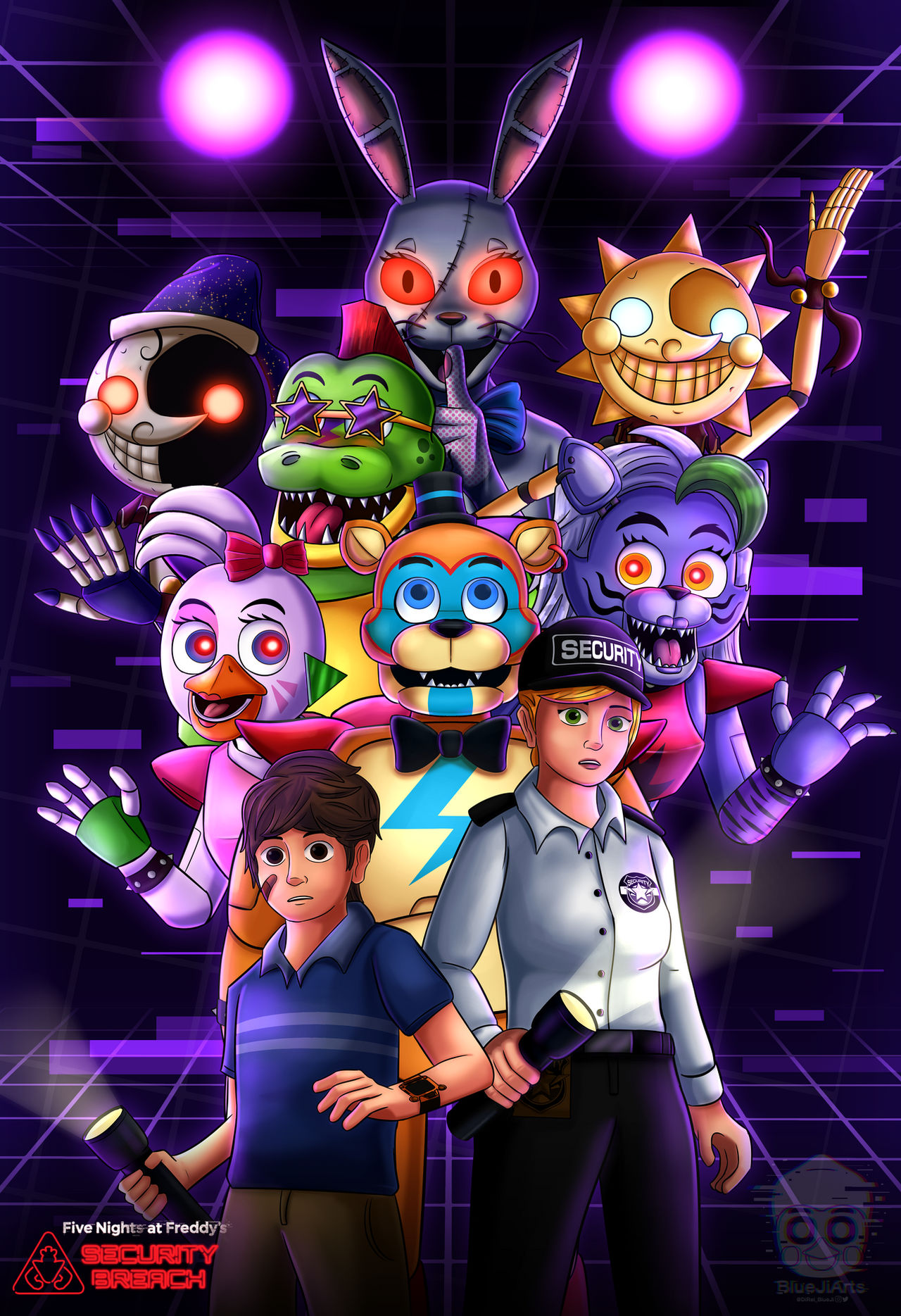 FNAF Security Breach Poster by BlueJiArts on DeviantArt