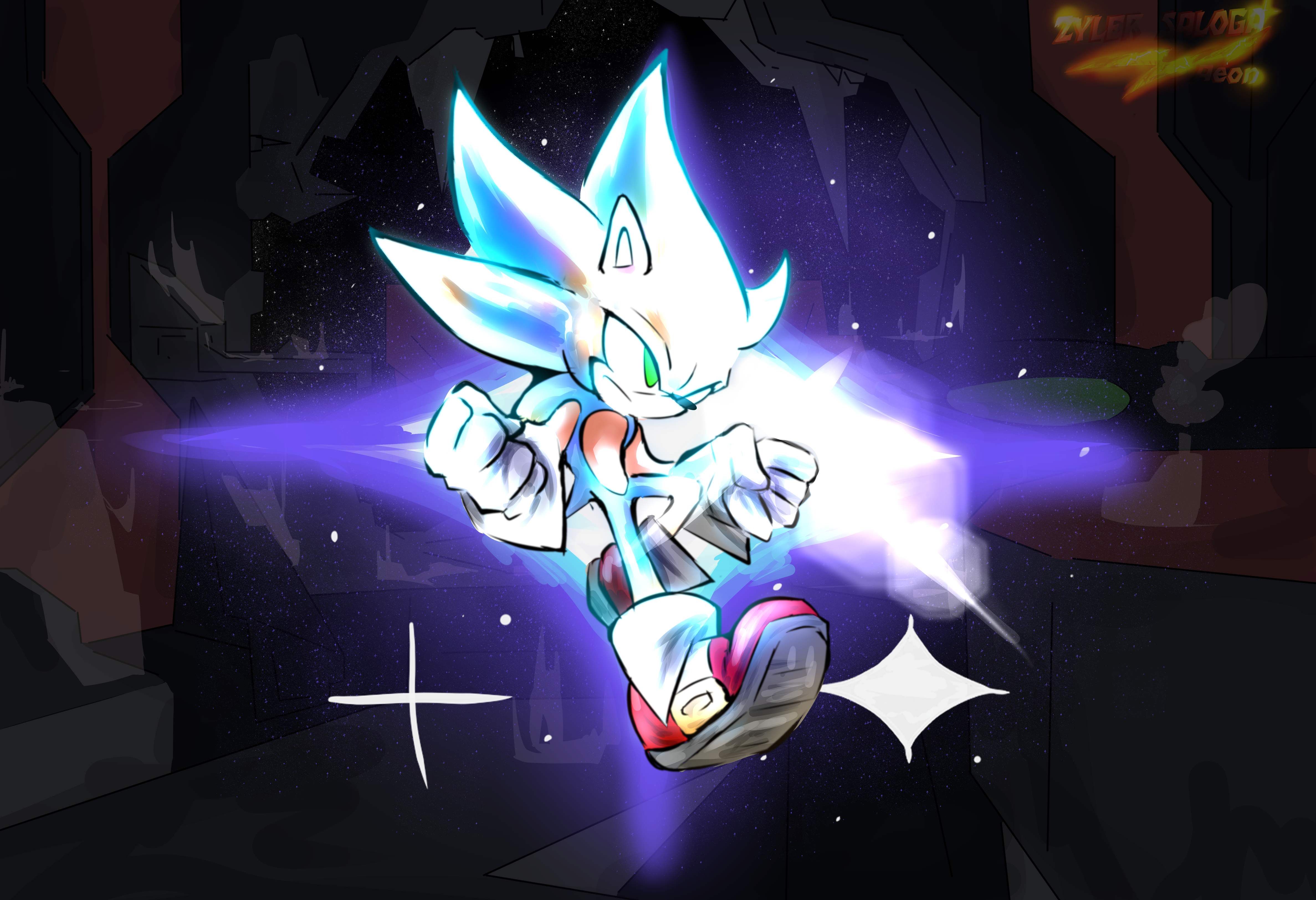 Download Hyper Sonic Fanart Wallpaper